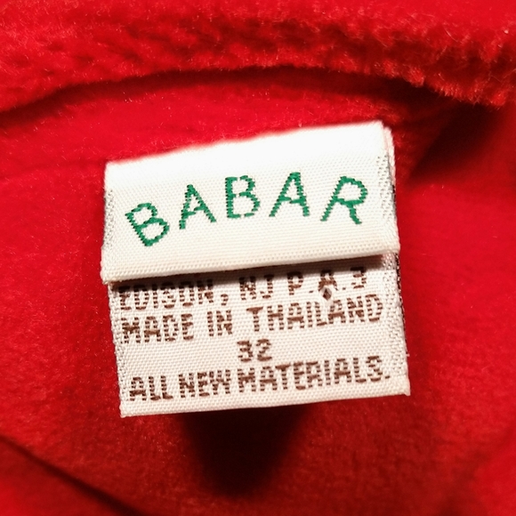 Vintage 1988 Gund King BABAR Elephant 13” Plush Stuffed Animal Red Velvet Suit - Picture 5 of 12